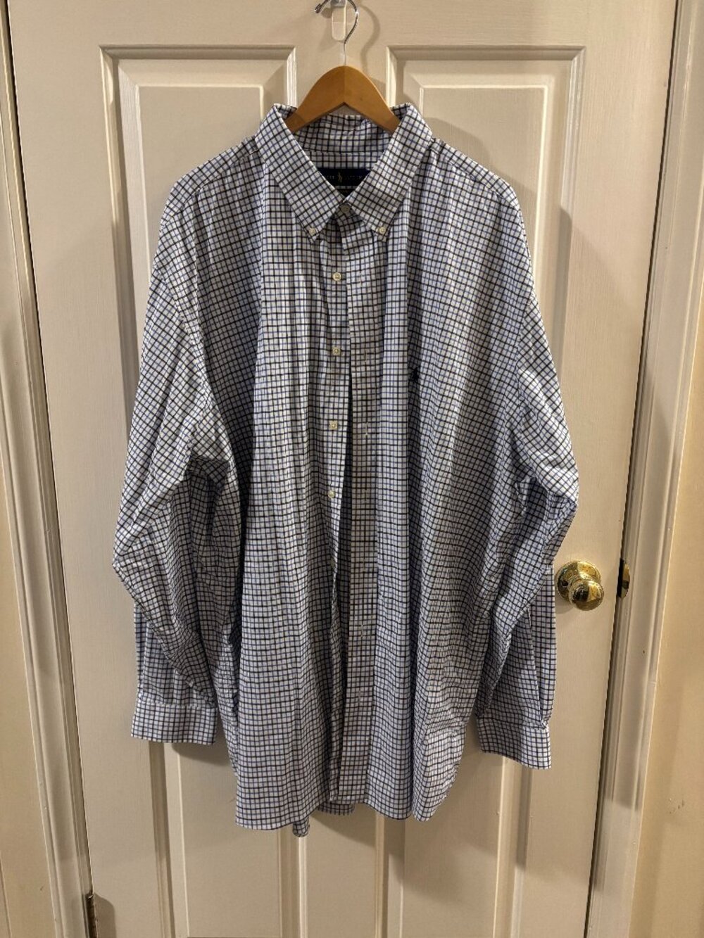 Ralph Lauren Performance Men's Gingham Long Sleeve Button-Down Shirt ~ 3XLT